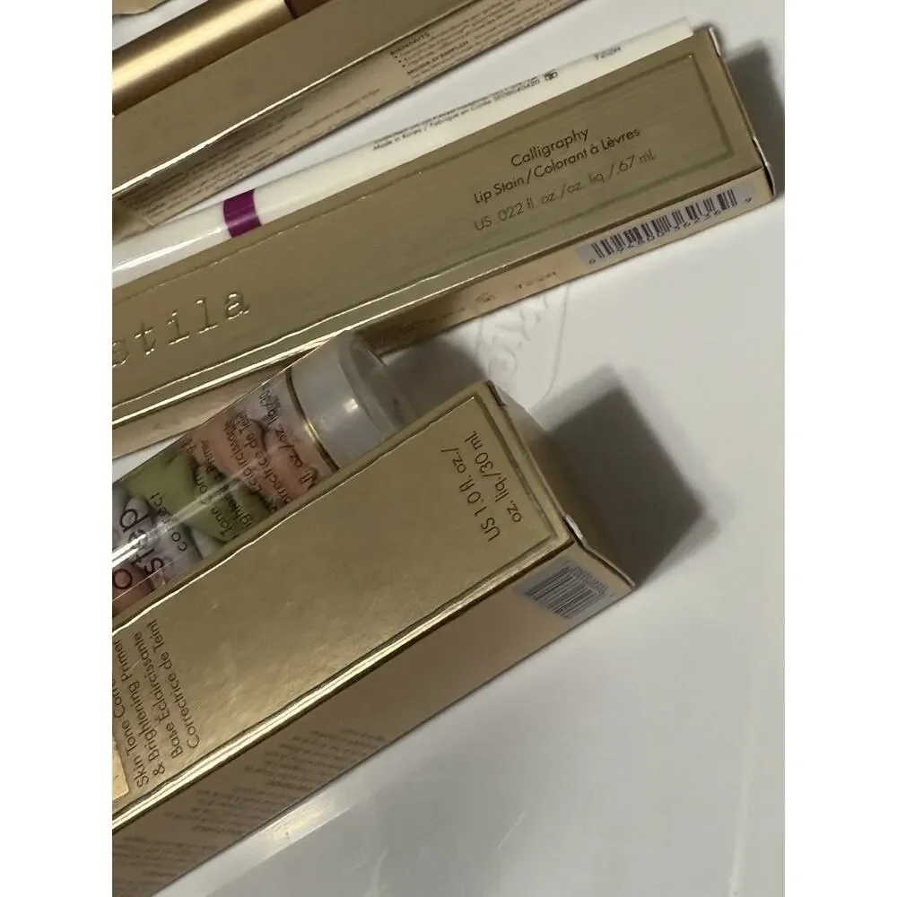 Stila Makeup Bundle Lot Lippies & One Step Correct
